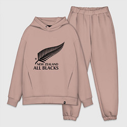 Мужской костюм оверсайз New Zeland: All blacks, цвет: пыльно-розовый
