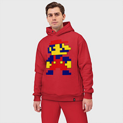 Мужской костюм оверсайз Pixel Mario, цвет: красный — фото 2