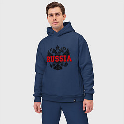 Мужской костюм оверсайз Russia Coat, цвет: тёмно-синий — фото 2