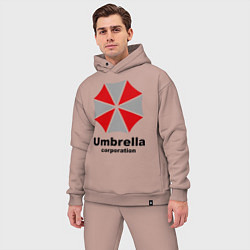 Мужской костюм оверсайз Umbrella corporation, цвет: пыльно-розовый — фото 2