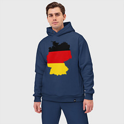 Мужской костюм оверсайз Германия (Germany) цвета тёмно-синий — фото 2