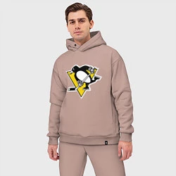 Мужской костюм оверсайз Pittsburgh Penguins, цвет: пыльно-розовый — фото 2
