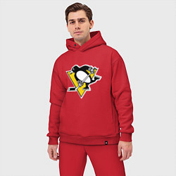 Мужской костюм оверсайз Pittsburgh Penguins, цвет: красный — фото 2