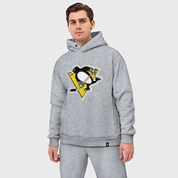 Мужской костюм оверсайз Pittsburgh Penguins, цвет: меланж — фото 2