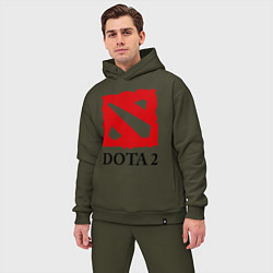 Мужской костюм оверсайз Dota 2: Logo, цвет: хаки — фото 2