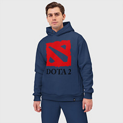 Мужской костюм оверсайз Dota 2: Logo, цвет: тёмно-синий — фото 2