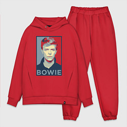 Мужской костюм оверсайз Bowie Poster, цвет: красный