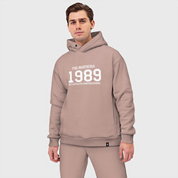 Мужской костюм оверсайз Год выпуска 1989, цвет: пыльно-розовый — фото 2