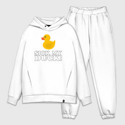 Мужской костюм оверсайз Sick my duck!, цвет: белый