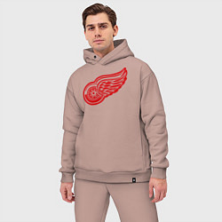 Мужской костюм оверсайз Detroit Red Wings: Pavel Datsyuk, цвет: пыльно-розовый — фото 2