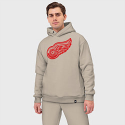 Мужской костюм оверсайз Detroit Red Wings: Pavel Datsyuk, цвет: миндальный — фото 2