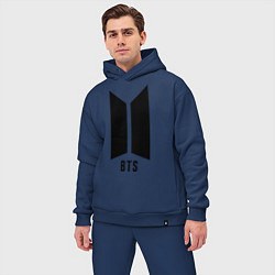 Мужской костюм оверсайз BTS Army, цвет: тёмно-синий — фото 2