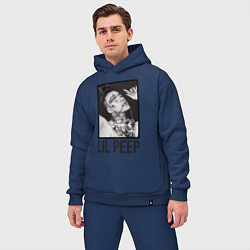 Мужской костюм оверсайз Lil Peep: Black Style, цвет: тёмно-синий — фото 2