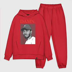 Мужской костюм оверсайз Kendrick Lamar: DAMN, цвет: красный