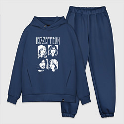 Мужской костюм оверсайз Led Zeppelin Band цвета тёмно-синий — фото 1