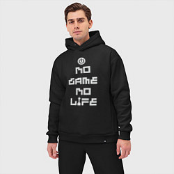 Мужской костюм оверсайз No game No life, цвет: черный — фото 2