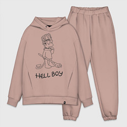 Мужской костюм оверсайз Bart: Hell Boy, цвет: пыльно-розовый