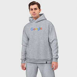 Мужской костюм оверсайз Google, цвет: меланж — фото 2
