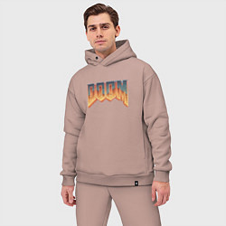 Мужской костюм оверсайз DOOM, цвет: пыльно-розовый — фото 2