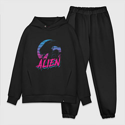 Мужской костюм оверсайз Alien: Retro Style, цвет: черный