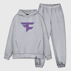 Мужской костюм оверсайз Faze Clan Ultraviolet, цвет: меланж