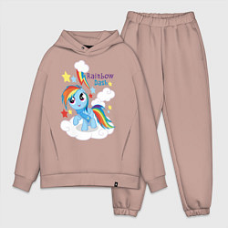 Мужской костюм оверсайз Rainbow Dash, цвет: пыльно-розовый