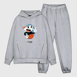 Мужской костюм оверсайз Cuphead Mugman