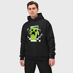 Мужской костюм оверсайз Crash Minecraft, цвет: черный — фото 2