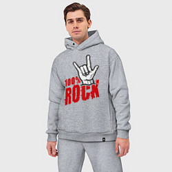 Мужской костюм оверсайз 100% Rock, цвет: меланж — фото 2