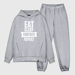 Мужской костюм оверсайз Eat Sleep Fortnite Repeat, цвет: меланж