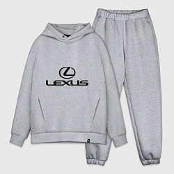 Мужской костюм оверсайз Lexus logo, цвет: меланж