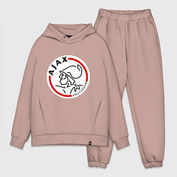 Мужской костюм оверсайз Ajax FC, цвет: пыльно-розовый