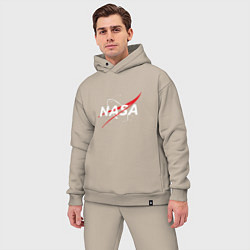 Мужской костюм оверсайз NASA: Space Arrow, цвет: миндальный — фото 2