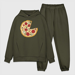 Мужской костюм оверсайз Пицца парная, цвет: хаки