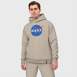 Мужской костюм оверсайз NASA: Masa, цвет: миндальный — фото 2