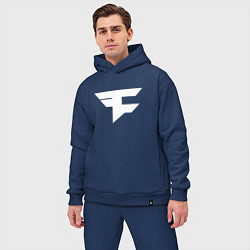 Мужской костюм оверсайз FAZE Symbol, цвет: тёмно-синий — фото 2