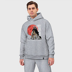 Мужской костюм оверсайз Темный всадник, цвет: меланж — фото 2