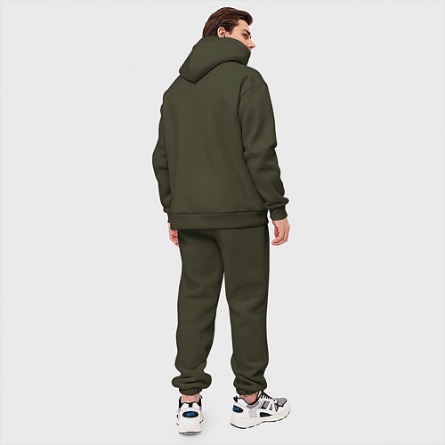 Мужской костюм оверсайз MGU Moscow University / Хаки – фото 4