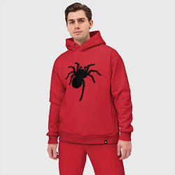Мужской костюм оверсайз Черный паук, цвет: красный — фото 2
