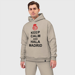 Мужской костюм оверсайз Keep Calm & Hala Madrid, цвет: миндальный — фото 2