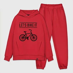 Мужской костюм оверсайз Lets bike it, цвет: красный