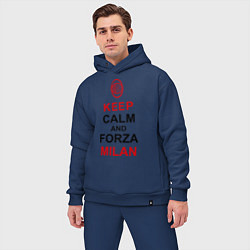 Мужской костюм оверсайз Keep Calm & Forza Milan, цвет: тёмно-синий — фото 2