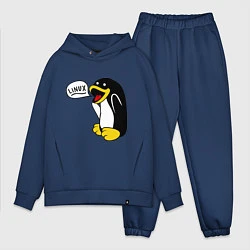 Мужской костюм оверсайз Пингвин: Linux