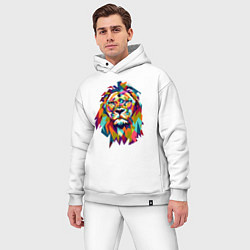 Мужской костюм оверсайз Lion Art, цвет: белый — фото 2