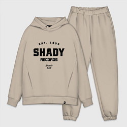 Мужской костюм оверсайз Shady records, цвет: миндальный