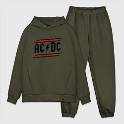 Мужской костюм оверсайз AC/DC Voltage, цвет: хаки