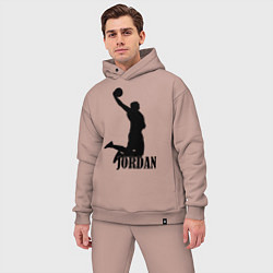 Мужской костюм оверсайз Jordan Basketball, цвет: пыльно-розовый — фото 2