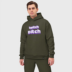 Мужской костюм оверсайз Twitch Bitch, цвет: хаки — фото 2