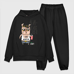 Мужской костюм оверсайз Лихие 90-е, цвет: черный