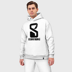 Мужской костюм оверсайз Scorpions logo, цвет: белый — фото 2